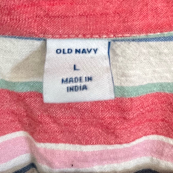 Old Navy Striped Tie Blouse - Picture 2 of 2